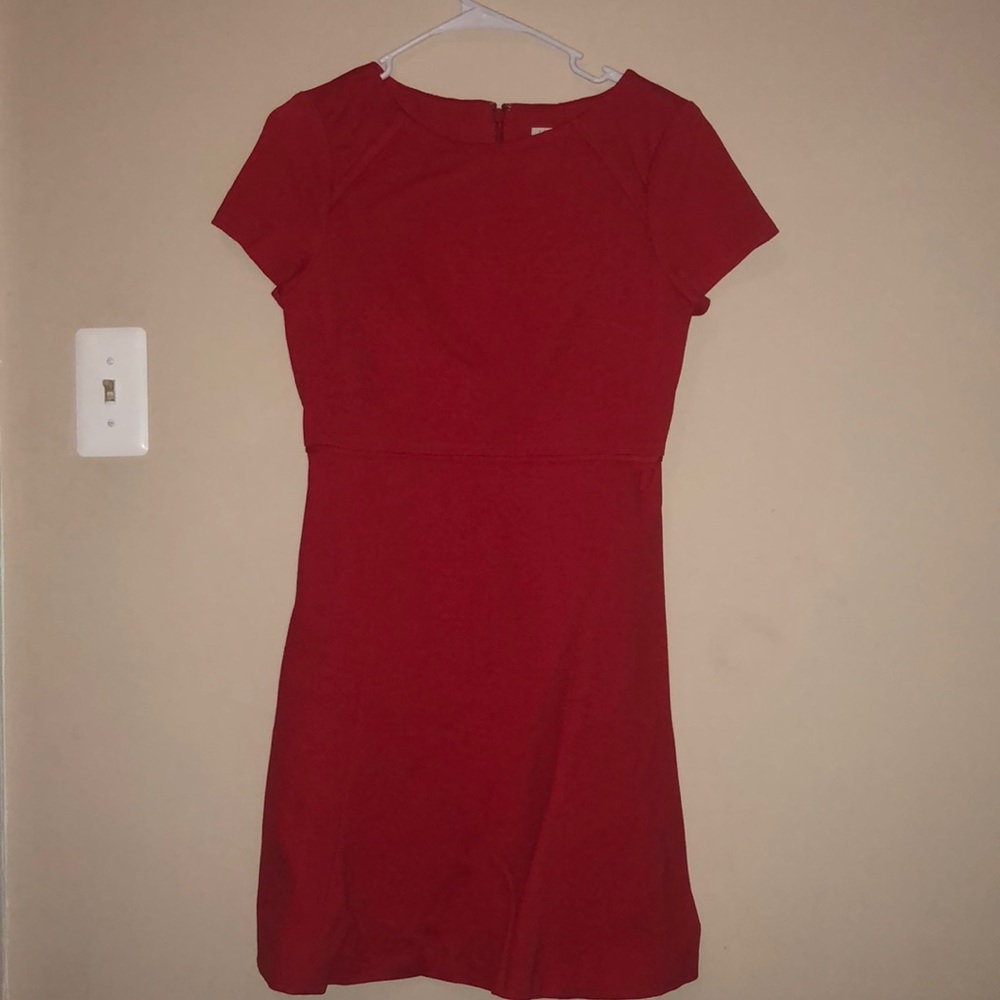 NWT J. Crew Flounce Ponte Dress Red size 2